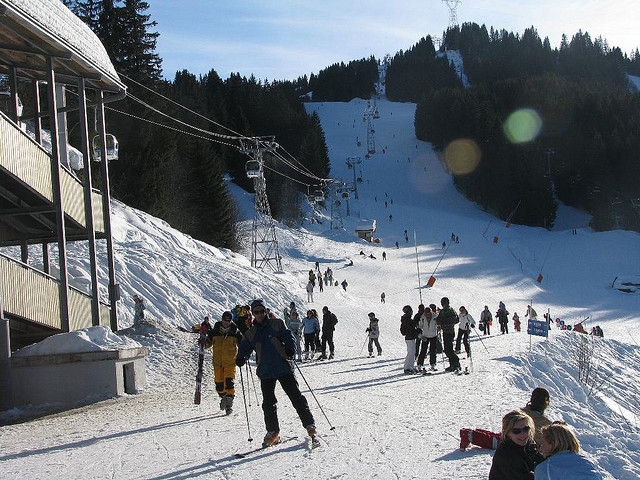 la station de ski est pleine 
